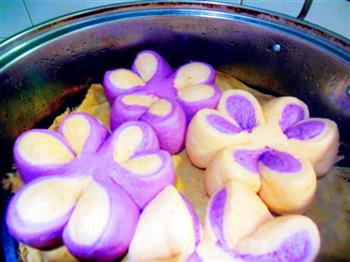 紫薯南瓜馒头花的做法步骤17