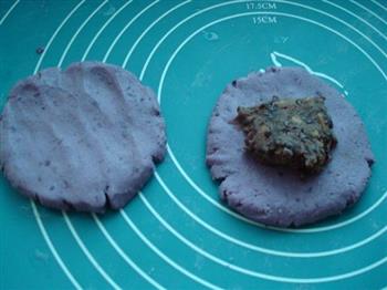 豆浆紫薯豆沙饼的做法图解12