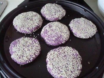 豆浆紫薯豆沙饼的做法步骤15