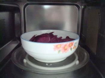 豆浆紫薯豆沙饼的做法步骤6