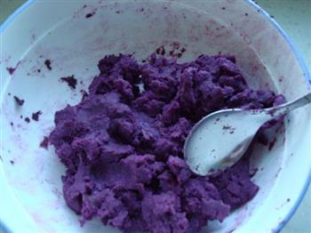 豆浆紫薯豆沙饼的做法图解7