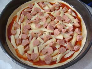 蔬菜香肠披萨的做法图解8