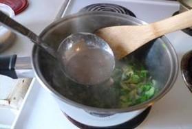 油菜虾皮疙瘩汤的做法图解7
