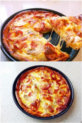 红肠培根披萨的做法图解8