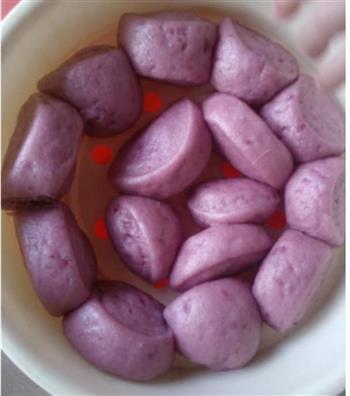 紫薯奶香小馒头的做法图解7