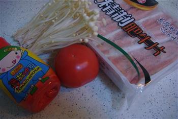 茄汁金针菇肥牛卷的做法步骤1