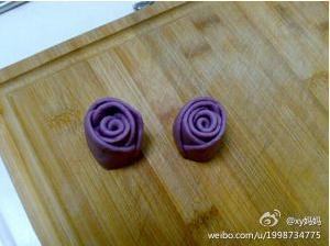 紫色玫瑰馒头的做法步骤12