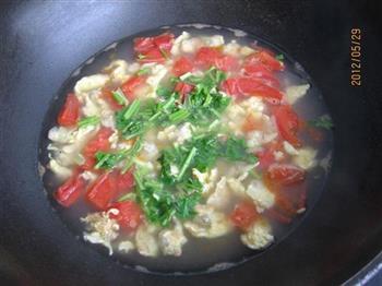 西红柿白蛤鸡蛋汤的做法步骤9