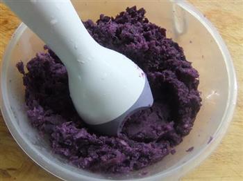 紫薯银丝卷的做法图解1