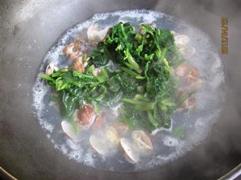 菠菜花蛤粉丝汤的做法步骤4