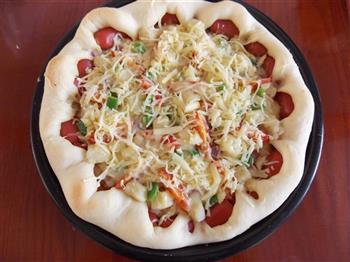 鲍菇培根披萨的做法图解16