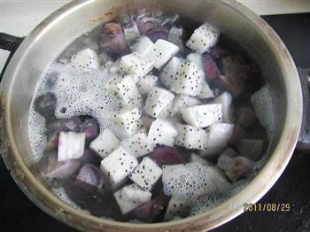 紫薯火龙果糖水的做法图解7