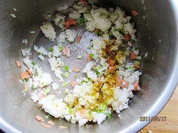 咖喱米饭煎饼的做法步骤2