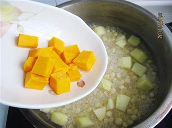 苹果玉米南瓜炒米粥的做法步骤5