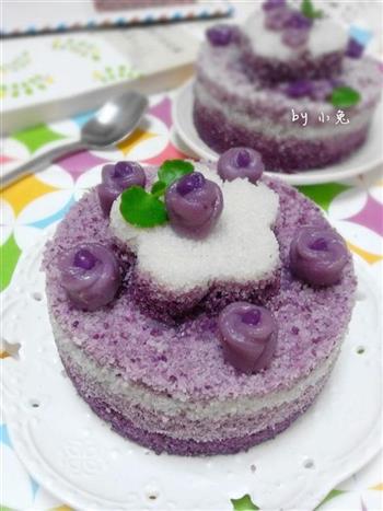 小小花紫薯松糕的做法步骤11