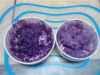 小小花紫薯松糕的做法步骤3