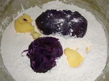 椰蓉紫薯糯米糍的做法图解1