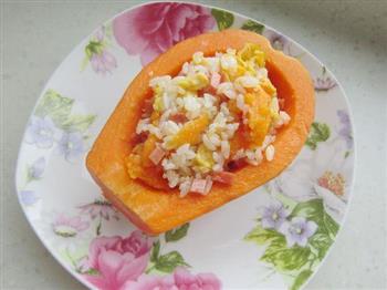 木瓜火腿蛋炒饭的做法步骤10