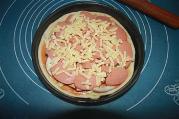香菇火腿披萨的做法图解13