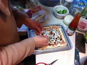 香菇培根披萨的做法步骤8