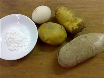 红薯土豆煎饼的做法步骤1