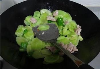 莴苣炒肉的做法步骤4