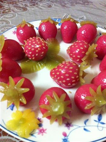 糖心草莓粘糕的做法图解8