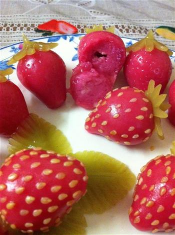 糖心草莓粘糕的做法图解9