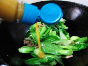 素肉丝油菜的做法步骤7