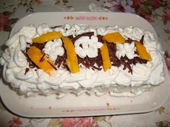 巧克力奶油水果蛋糕的做法步骤18
