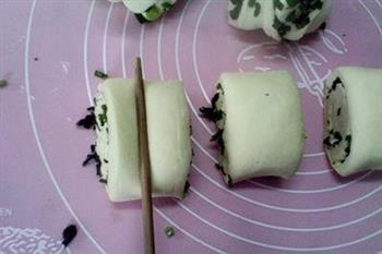 葱花紫菜花卷的做法步骤8