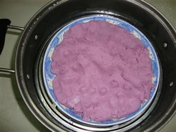 椰香紫薯糕的做法步骤4