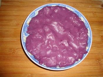 椰香紫薯糕的做法步骤5
