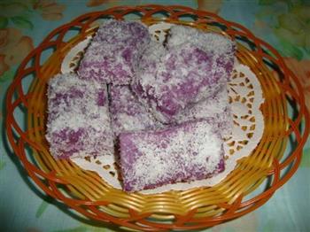 椰香紫薯糕的做法步骤9