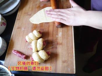 黄油燕麦面包热狗卷的做法步骤3