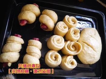 黄油燕麦面包热狗卷的做法图解4