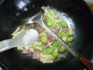 风干肉腐竹炒蚕豆的做法步骤11