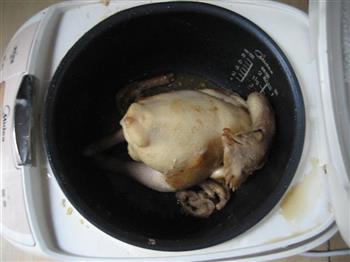 电饭锅花雕盐焗鸡的做法图解4