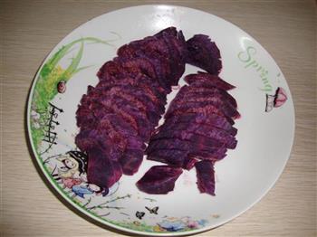紫薯蜜豆包的做法图解1