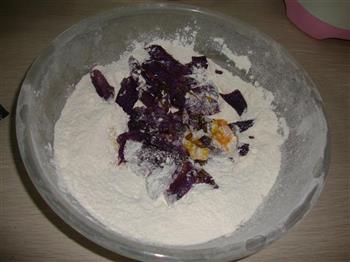 紫薯蜜豆包的做法图解3