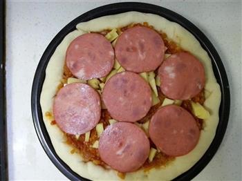家庭版火腿披萨的做法步骤16