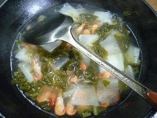 咸菜河虾冬瓜汤的做法步骤11