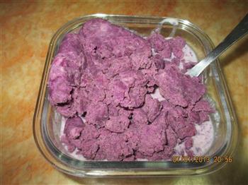 牛奶紫薯包子的做法图解4