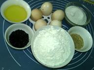 芝麻法式海绵蛋糕的做法步骤1