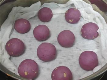 花生紫薯馒头的做法图解10