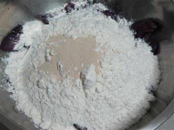 花生紫薯馒头的做法步骤5