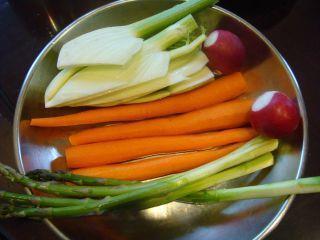 香煎三文鱼配蔬菜的做法步骤1