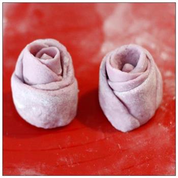紫薯玫瑰馒头的做法步骤11