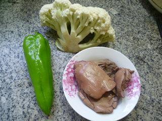 青椒鹅肝花菜的做法步骤1