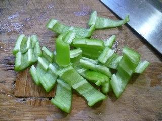 青椒鹅肝花菜的做法步骤5